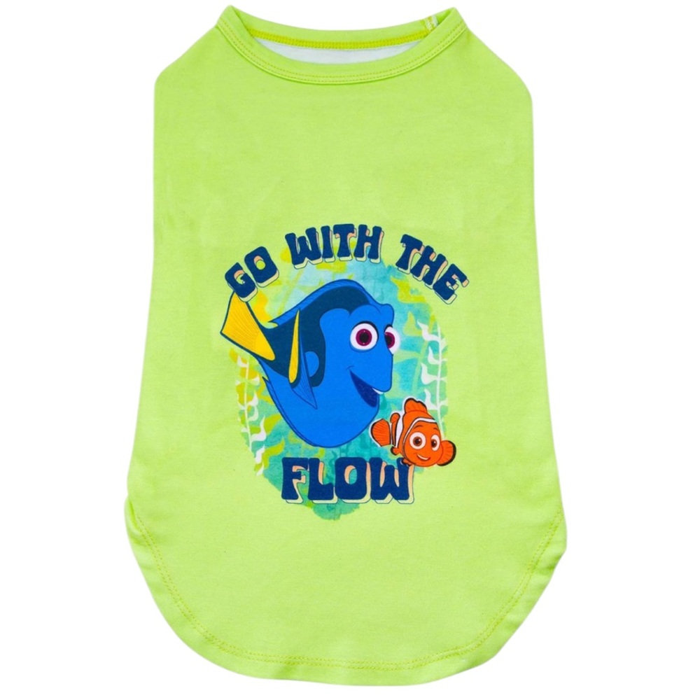 Disney Pixar Finding Nemo "Go With The Flow" dog t-shirt XS